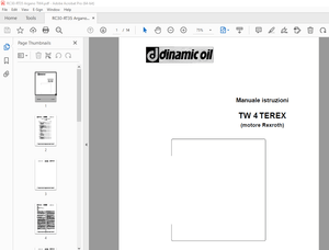 Dinamic Oil TW 4 TEREX (motore Rexroth) Manuale istruzioni – PDF DOWNLOAD