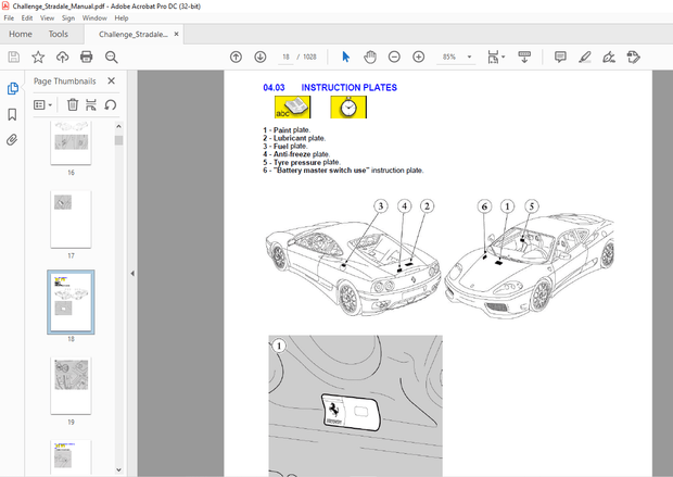 Ferrari Challenge Stradale Workshop Manual – PDF DOWNLOAD