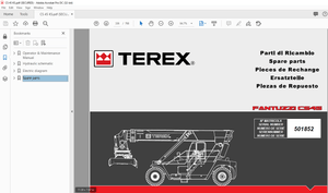 Fantuzzi Reggiane Terex CS 45 KS Operator &amp; Parts manual + Electrical &amp; Hydraulic Diagrams Manual – 