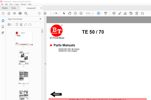 BT Prime-Mover TE-Series TE-50 TE-70 Electric Tow Tractor Parts Manual - PDF DOWNLOAD 