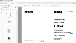 KCM WHEEL LOADER 115ZV-2 SHOP MANUAL 93216-00420 - PDF DOWNLOAD