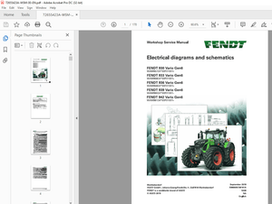 FENDT 930 933 936 939 942 Tractor Vario Gen6 Electrical diagrams and schematics Manual – PDF DOWNLOA