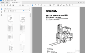 Drexel SwingMast Lift Truck SL44/4 Series Base IPB Parts Manual 1412599 - PDF DOWNLOAD