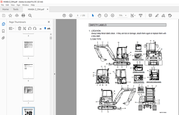 Hyundai HX48A Z Compact Excavator Operator’s Manual 2023 – PDF DOWNLOAD