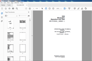 John Deere 50G Compact Excavator Operation and Test Service Manual PDF DOWNLOAD