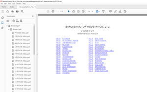 Barossa Python 100_CC SPARE PARTS LIST Manual - PDF DOWNLOAD