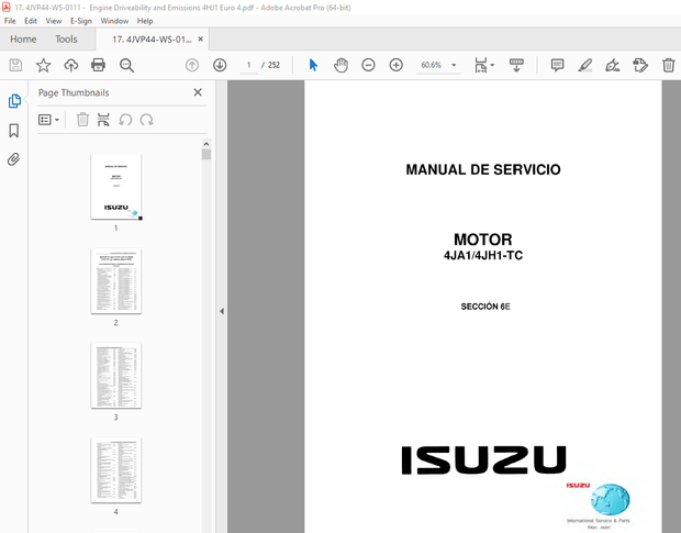 Isuzu 4HK1 Engine Control System 2009-2010MY N-Series Workshop Manual - PDF DOWNLOAD