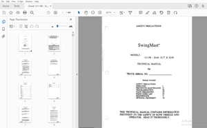 Drexel 12119B – SL66, SL77 &amp; SL88 SwingMast Technical Manual 12119-18B – PDF