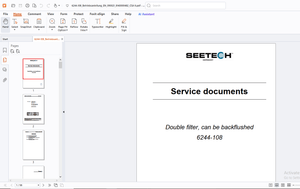 Seetech 6244-108 Double filter, can be back flushed Service documents Operating Manual  - PDF 