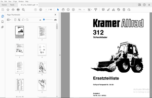 Kramer Allrad 312 Schaufellader Ersatzteilliste 104001 – PDF DOWNLOAD