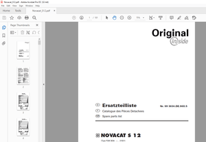 Pottinger Tractor Mower NOVACAT S 12 Spare parts list Manual – PDF DOWNLOAD