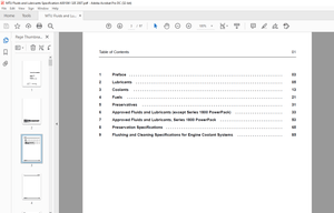 MTU Fluids and Lubricants Specification Technical Documentation Manual A001061-32E PDF DOWNLOAD