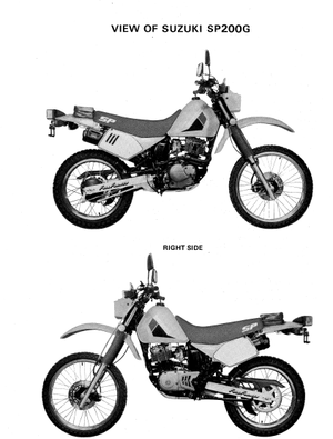 1986 1987 1988 Suzuki Dr200 Sp200 Models Factory Service Manual – DOWNLOAD