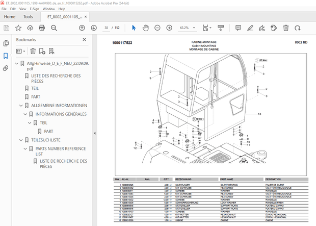 Wacker Neuson 8002 Crawler Excavator Parts Manual - PDF DOWNLOAD 