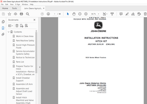 John Deere HITCH KIT RE263483 &amp; RE266646 Installation Instruction Manual - PDF DOWNLOAD
