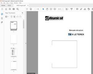Dinamic Oil TW 6 LE TEREX &amp; TW 4 LE TEREX Manuale istruzioni – PDF DOWNLOAD