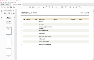 Still Electric Pallet Truck EGU18 Spare Parts List Manual – PDF DOWNLOAD