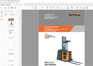 Still STED Forklift EK11 12 OPTISPEED Order picker truck Spare Parts List Manual – PDF DOWNLOAD