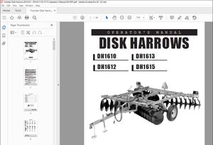 Frontier Disk Harrows DH1610 DH1612 DH1613 DH1615 Operator’s Manual – PDF DOWNLOAD