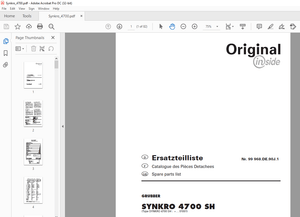 Pottinger Tractor Synkro 4700 SH Spare Parts Manual – PDF DOWNLOAD