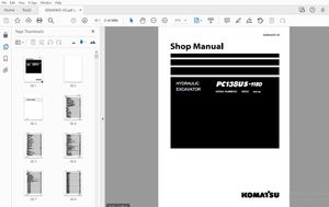 KOMATSU PC138US-11EO HYDRAULIC EXCAVATOR SHOP MANUAL SEN06905-05 - PDF DOWNLOAD