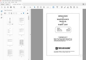 Taylor-Dunn P2-49 Vehicle Operation &amp; Maintenance With Parts Manual S.NO 81946 &amp; UP - PDF DOWNLOAD 