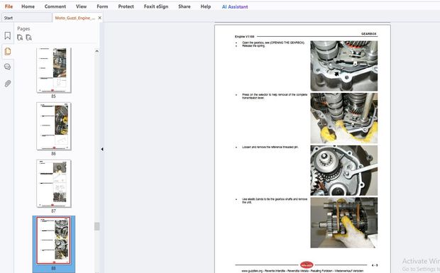 2005 Moto Guzzi Engine V1100 Workshop Manual - PDF DOWNLOAD