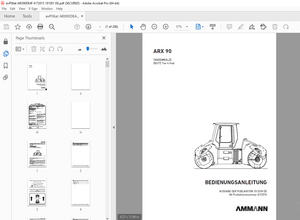 Ammann ARX 90 TANDEMWALZE BEDIENUNGSANLEITUNG (4172015) PDF