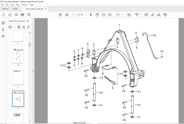 Pottinger Tractor Mower NOVA ALPIN 266 Spare parts list Manual – PDF DOWNLOAD