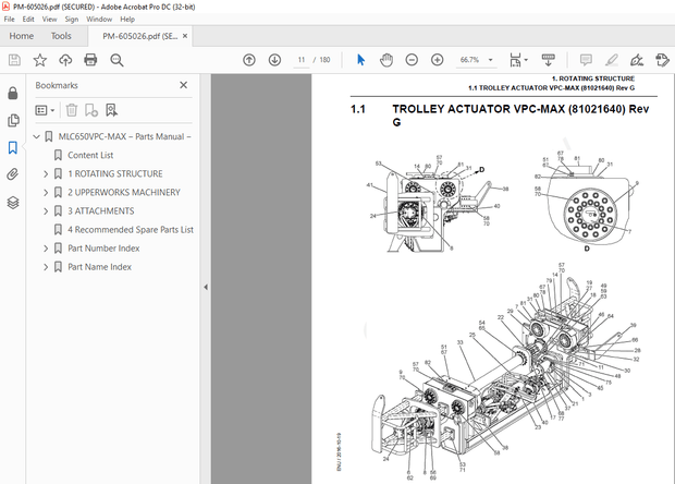 Manitowoc Crane MLC650 VPC-MAX Parts Manual 605026 - PDF
