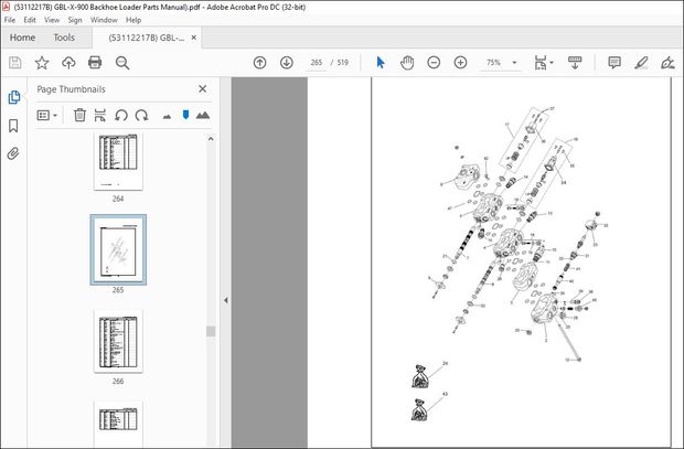 Gehl GBL-X-900 Backhoe Loader Parts Manual 53112217B – PDF DOWNLOAD