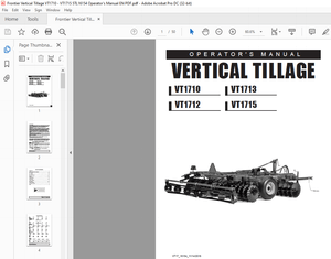 Frontier Vertical Tillage VT1710 VT1712 VT1713 VT1715 Operator’s Manual – PDF DOWNLOAD