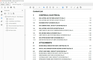 Manitowoc Crane MLC650 Luffing Jib Parts Manual SN 607105 PDF