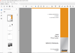 Case 721F Tier 4 Wheel Loader Service Manual - PDF DOWNLOAD