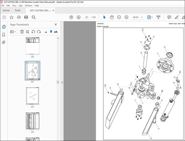 Gehl GBL-X-920 Backhoe Loader Parts Manual 53112679A – PDF DOWNLOAD