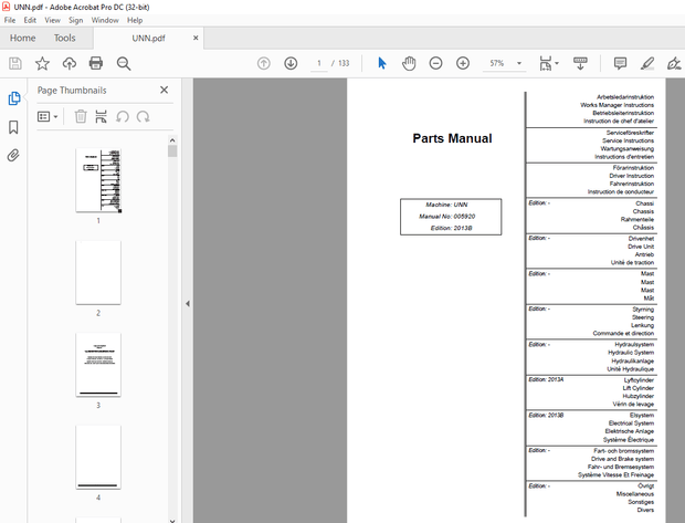 Atlet UNN Parts Manual 005920 – PDF DOWNLOAD