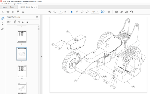 Xtreme Telehandler XR737-742 Forklift Parts Manual – PDF DOWNLOAD