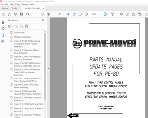 BT Prime Mover PE-80 Parts Manual PN 301191-000 - PDF DOWNLOAD
