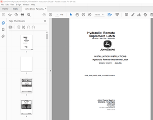 John Deere 600R, 620R, 640R, 660R &amp; 680R Loaders Instruction Manual W60294 - PDF DOWNLOAD