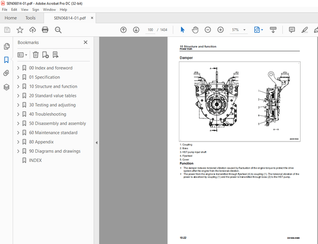 Komatsu PLANTER D61EM-23M0 Repair Service Manual SEN06814-01 - PDF DOWNLOAD