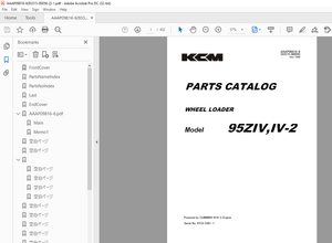 KCM WHEEL LOADER 95ZIV,IV-2 PARTS CATALOG Manual - PDF DOWNLOAD