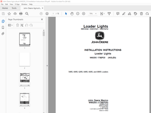 John Deere 540R 600R 620R 640R 660R &amp; 680R Loaders Tractors Instruction Manual - PDF DOWNLOAD