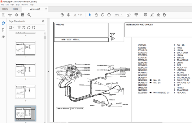 Laverda 3550 AL Agricultural Tractor Parts Manual – PDF DOWNLOAD