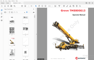 Manitowoc Grove TMS800E13 Operator Manual CTRL495-00 – PDF DOWNLOAD