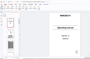 Seetech 6266-002 Bag filter, 4x Operating manual - PDF DOWNLOAD