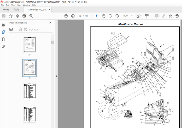 Manitowoc MLC300 Crane Parts Manual SN 3001087 – PDF DOWNLOAD