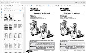 BT PRIME MOVER RTX35/45 OPERATOR&#x27;S MANUAL 310426-000 November 2000 - PDF DOWNLOAD