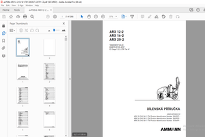 AMMANN ARX 12-2 ARX 16-2 ARX 20-2 TANDEMOVÝ VÁLEC DÍLENSKÁ PŘÍRUČKA - PDF
