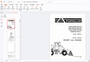 Fiatallis 545 545H 545-B 605-B  645-B 745 745H 745-B  745-C Wheel Loader Engine Service Manual PDF