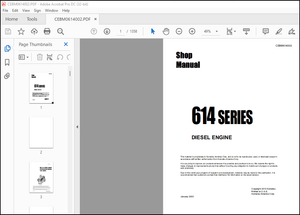 Komatsu 614 Series Diesel Engine Shop Manual CEBM614002 – PDF DOWNLOAD